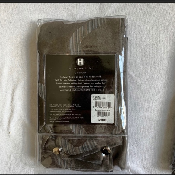 NEW Hotel Collection Gridwork Standard Sham - Picture 4 of 6